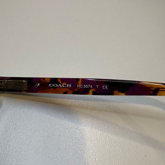Coach Eyeglasses Frames HC5074 / 9241 (Satin Prpl Gold/Prpl Confetti) 52•17•135 - Picture 11 of 15